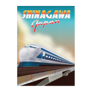 Shinagawa Japan travel poster. Acrylic Print