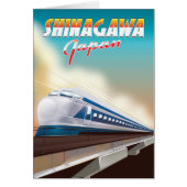 Shinagawa Japan travel poster. Cards (Front)