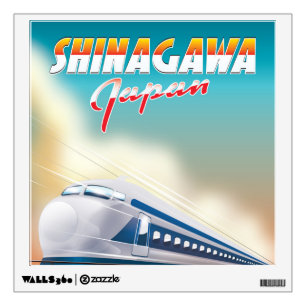 Shinagawa Japan travel poster. Wall Decal