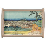 Shinagawa, Japan: Vintage Japanese Woodblock Art Serving Tray