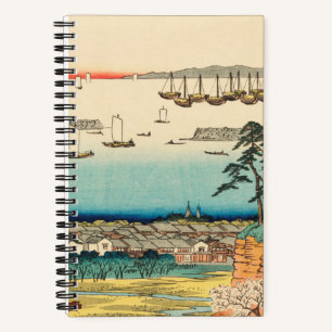 Shinagawa, Japan: Vintage Woodblock Print Notebook