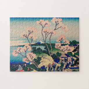 Shinagawa on the Tokaido by Katsushika Hokusai Jigsaw Puzzle