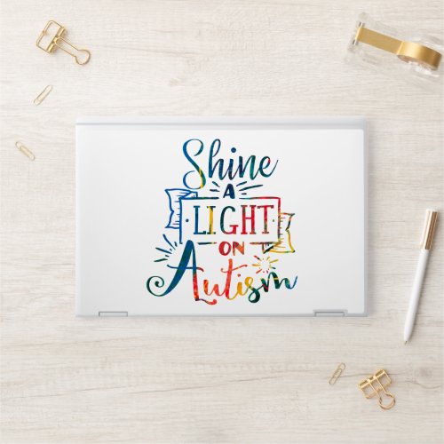 Shine a Light on Autism Awareness Rainbow HP Laptop Skin