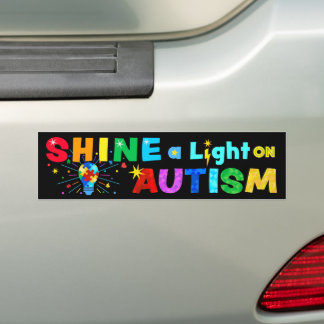 SHINE a Light on AUTISM Bumper Sticker