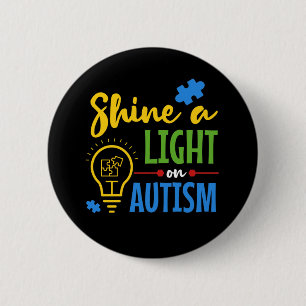 Shine A Light On Autism Button
