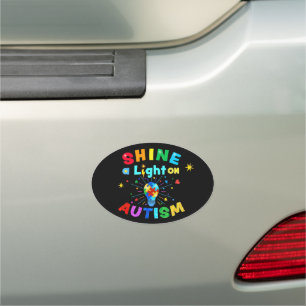 SHINE a Light on AUTISM Car Magnet