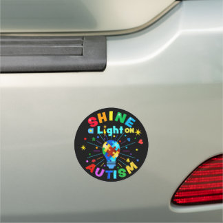 SHINE a Light on AUTISM Car Magnet