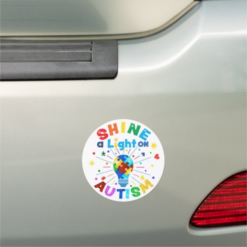 SHINE a Light on AUTISM Car Magnet