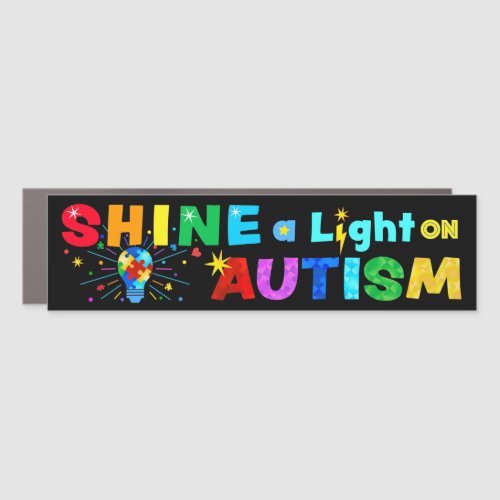 SHINE a Light on AUTISM Car Magnet