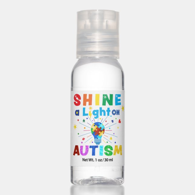 SHINE a Light on AUTISM Hand Sanitizer (Front)