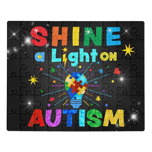 SHINE a Light on AUTISM Jigsaw Puzzle (Puzzle Horizontal)