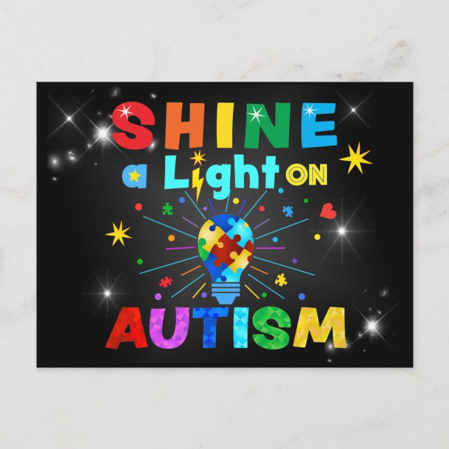 SHINE a Light on AUTISM Postcard (Front)