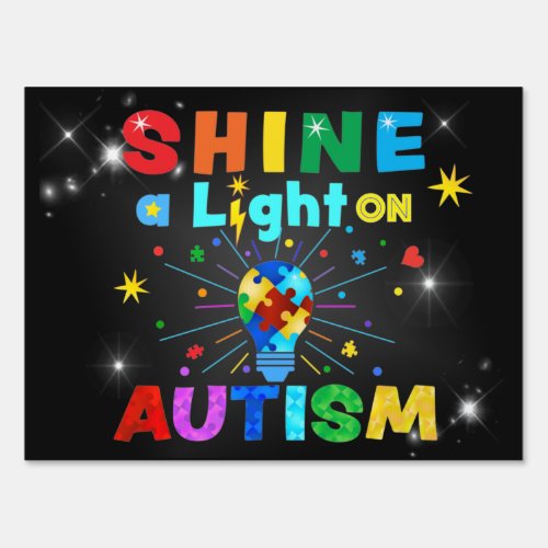 SHINE a Light on AUTISM Sign