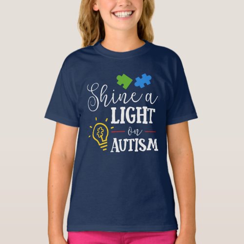 Shine A Light on Autism T_Shirt