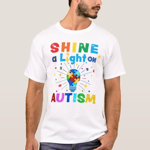 SHINE a Light on AUTISM T_Shirt