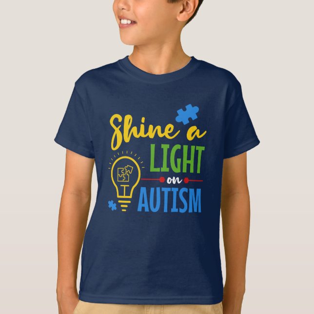 Shine A Light on Autism T-Shirt (Front)