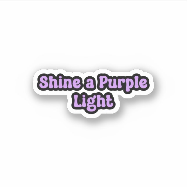 Shine a Purple Light Purple Epilepsy Sticker (Front)