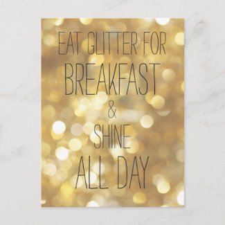 Shine All Day - Gold Sparkles Friendship Quote