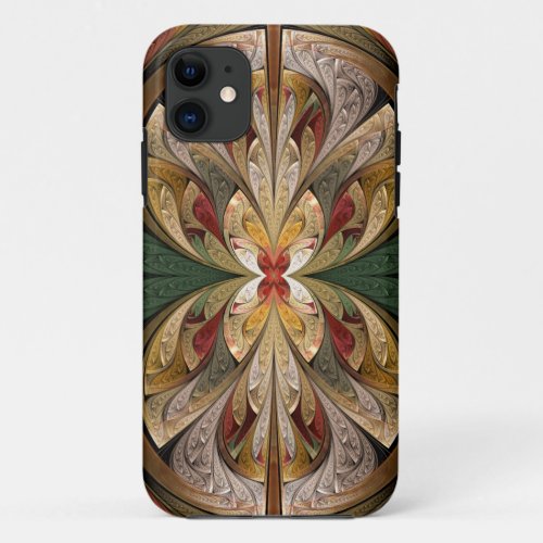 Shine and Rise Abstract Stained Glass iPhone 11 Case