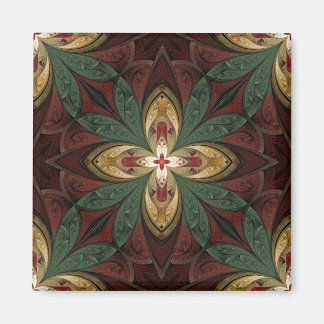 Shine and Rise Abstract Stained Glass Magnet