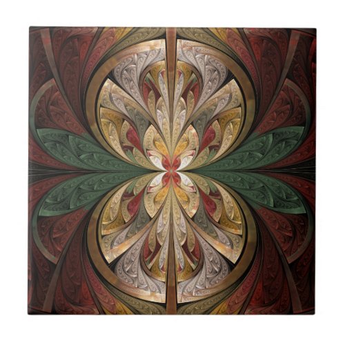 Shine and Rise Abstract Stained Glass Tile