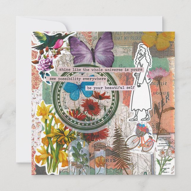 Shine Beautiful Flat Greeting Card (Front)