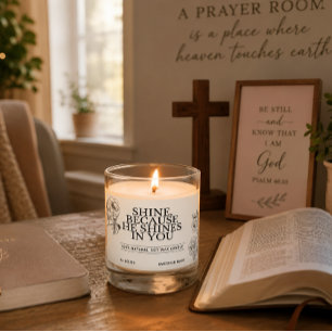 'Shine, because He shines in you' Peace Gift Scented Candle