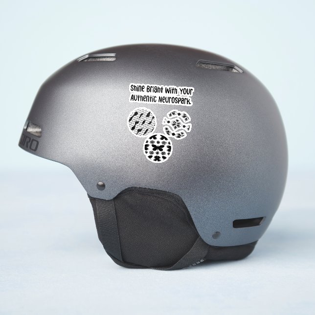 Shine Bright Authentic Neurospark Neurodiversity Sticker (Helmet Side)