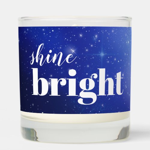 Shine Bright Blue Galaxy Custom Birthday Gift Scented Candle