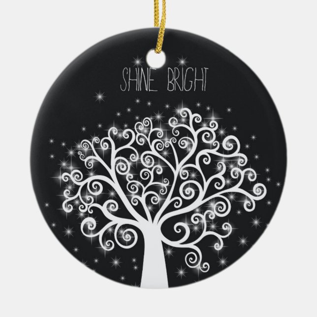 Shine Bright Ceramic Ornament (Front)