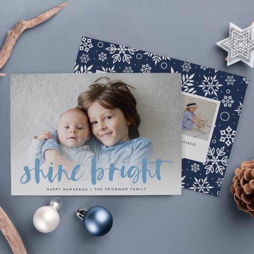 Shine Bright  Full Photo Hanukkah Card