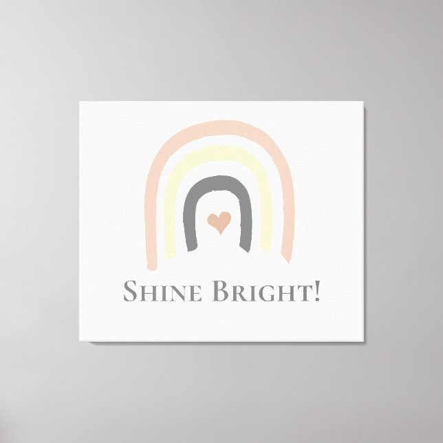 Shine Bright gender neutral wall art (Front)