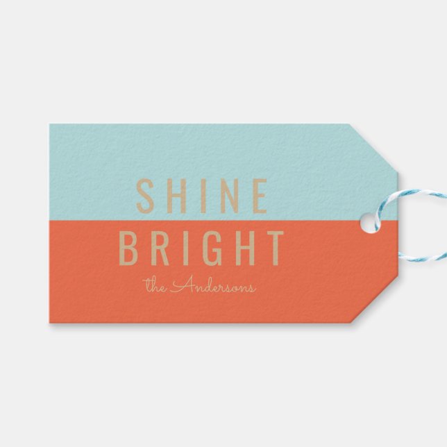 Shine Bright Holiday Gift Tags (Front (Horizontal))