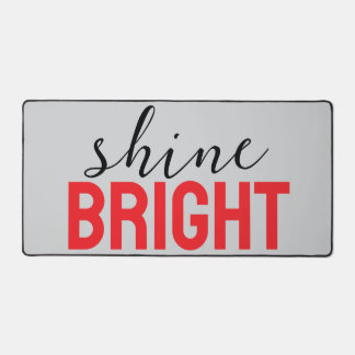 shine bright home office desk mat