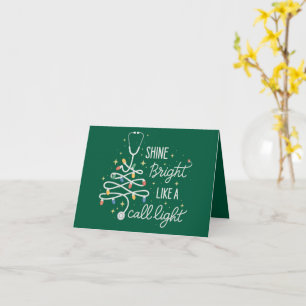Shine Bright Like A Call Night Nurse Christmas Fun Card
