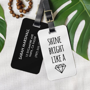 Shine Bright Like a Diamond Luggage Tag