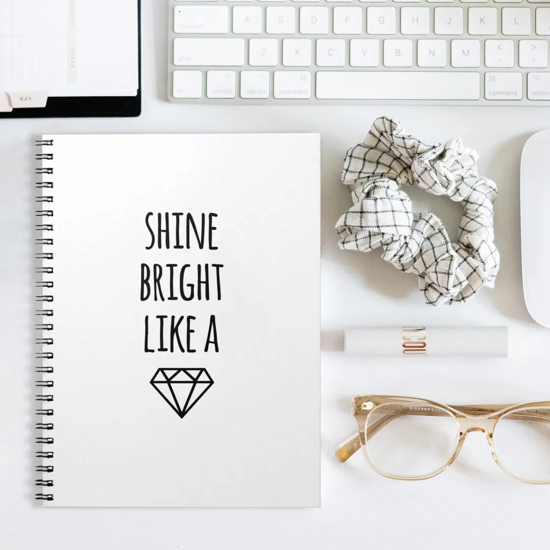 Shine Bright Like a Diamond Spiral Notebook

