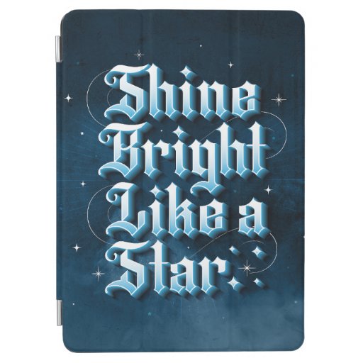 Shine Bright Like A Star iPad Cover Case Blue