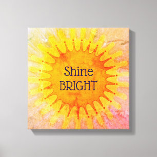 Shine Bright Positive Affirmation Quote Wall Art