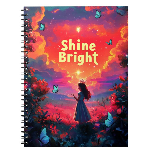 Shine Bright Princess Journal – Colorful Notebook (Front)