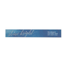 Shine Bright Watercolor Wraparound Address Labels