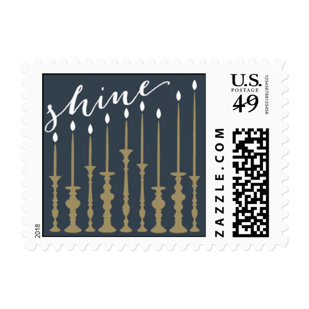 Shine Candles - Navy Blue & Teal Postage