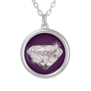 Shine Diamond Silver Plated Necklace