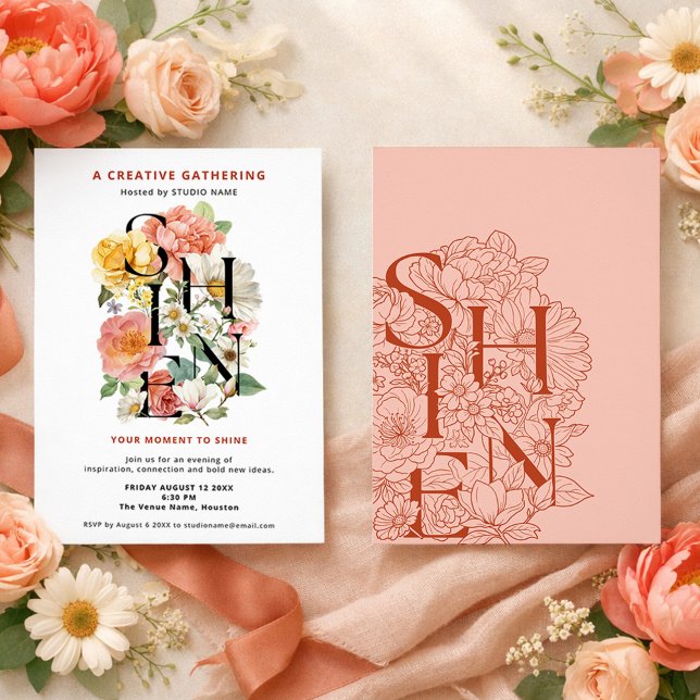 SHINE Floral Creative Corporate Event Invitation (Creator Uploaded)