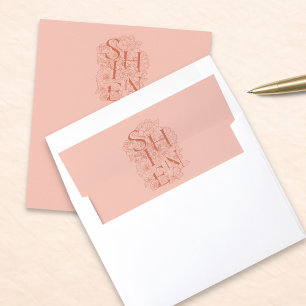 SHINE Floral Line Art Creative Corporate Event Envelope Liner