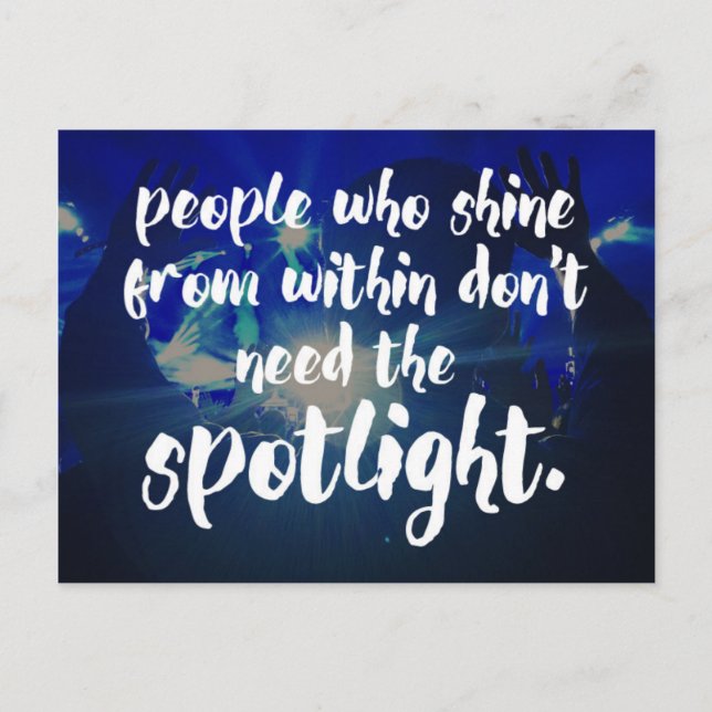 Shine From Within Quote Postcard (Front)