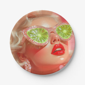 Shine girl paper plates