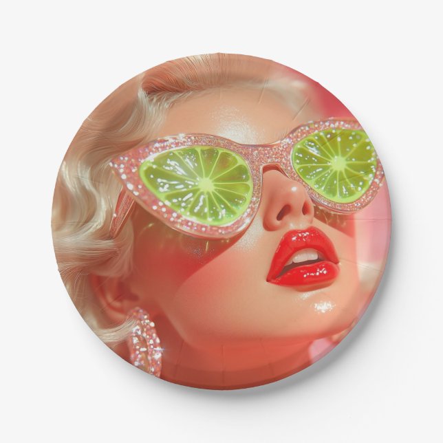 Shine girl paper plates (Front)