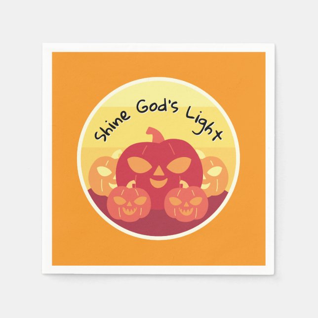 Shine God’s Light Halloween Cocktail  Napkins (Front)