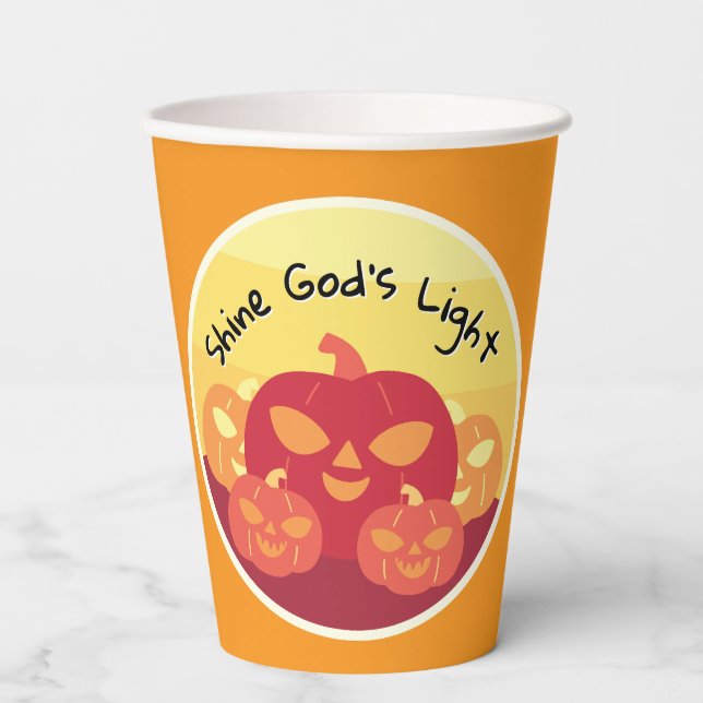 Shine God’s Light Halloween Paper Cup (Front)